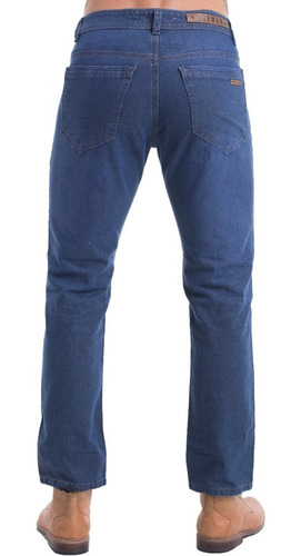 Imagen 3 de 5 de Pantalon Jean Recto Rigido Hombre Clásico