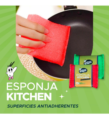 Esponja Para Superficies Antiadherentes Colores No Raya