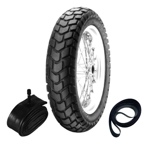 Pneu Bros Xtz 110/90-17 60p Tt Mt60 Pirelli + Câmara + Cinta