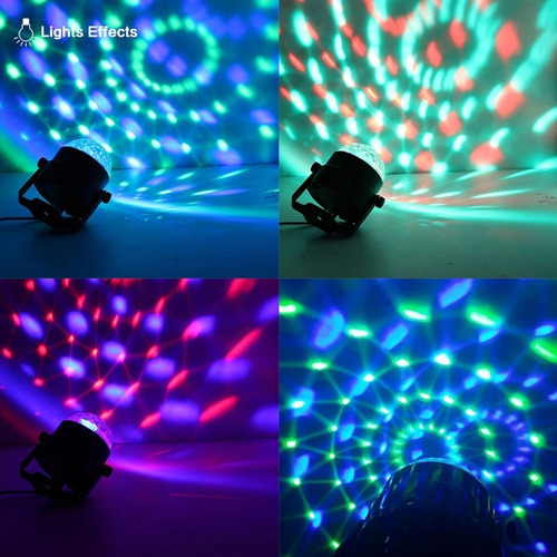 Bola Audioritmica Disco Led Giratoria 3w Rgb Control Remoto