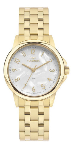 Relógio Technos Feminino Boutique Dourado - 2035mxe/1b Cor do fundo Branco
