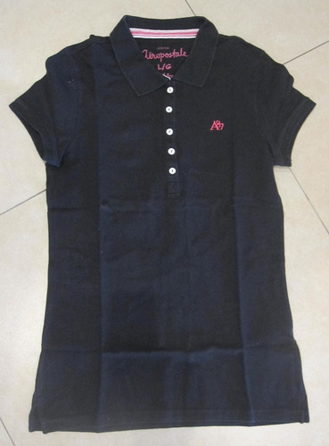 Chomba Aeropostale Negra T: L/g Divina M.corta