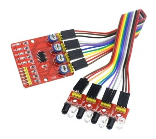 Arduino Kit Carro Robot Seguidor 4wd Con Módulos
