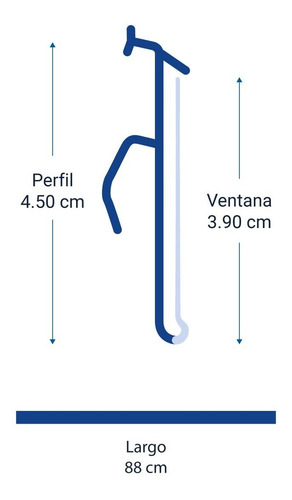 Porta Precio Preciador Para Gondola De Riel Cenefa 25pz K90