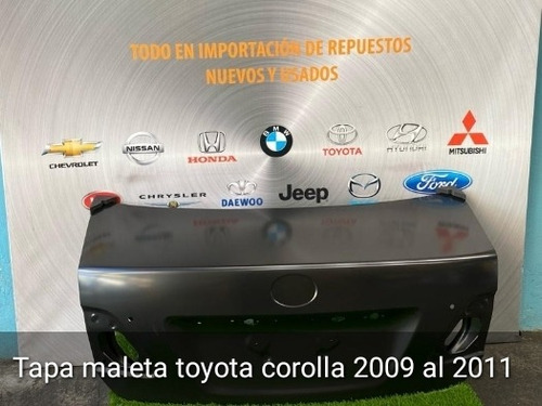 Tapa Maleta Toyota Corolla Aplica 2009 Hast2014