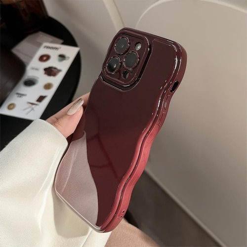 Funda De Teléfono Para iPhone 14 Pro, Diseño Simple De Ondas, Marco Ondulado, Suave Silicona Estética Para iPhone 14 Pro
