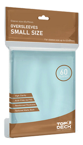 Protector Transparente Oversleeve Small (62x89mm)