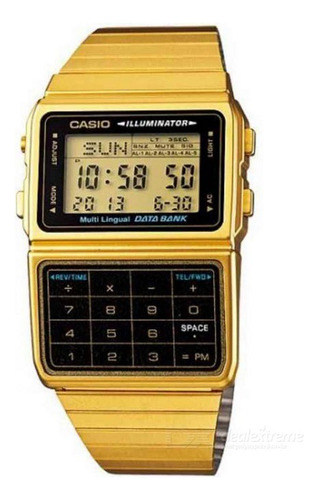 Relogio Casio Masculino Data Bank Dbc-611g 1df Dourado