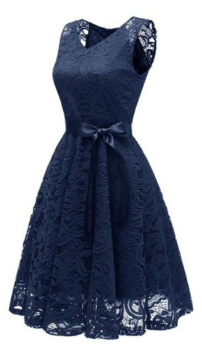 Nuevo Vestido De Fiesta Informal Sin Mangas Con Cuello En V