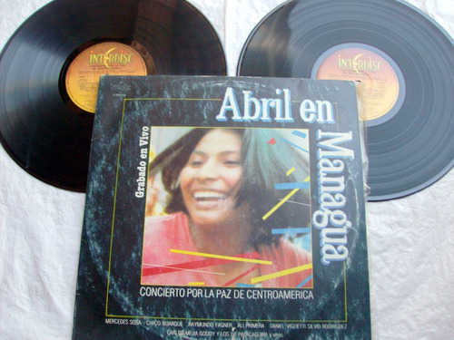 Abril En Managua 1984 Mercedes Sosa Silvio Rodriguez 2 Lp Ex