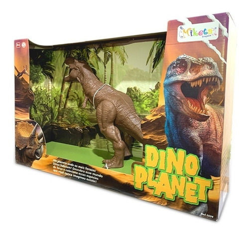 Imagem 2 de 7 de Brinquedo Dinossauro 50 Cm Tiranossauro Rex Vinil - Miketa