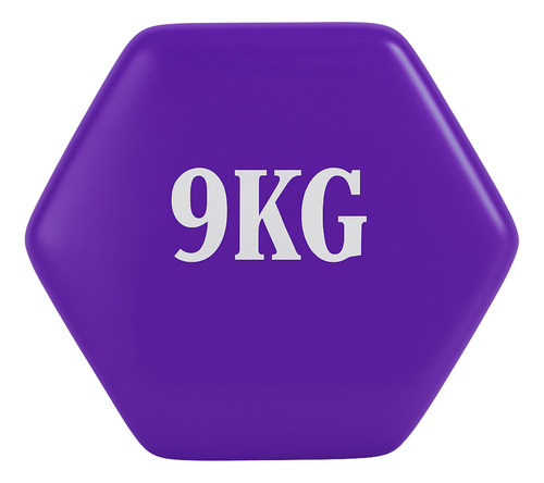 Par De Mancuernas Hexagonal De Vinilo 9kg C/u (total 18kg)