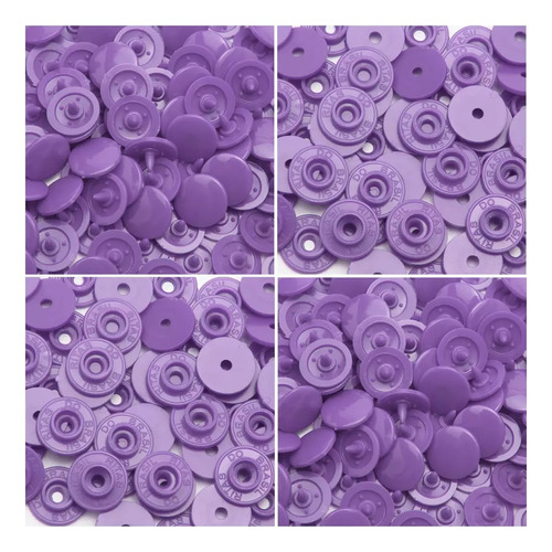 Botão De Pressão Plástico Ritas Nº12 Caixa 200und Tic Tac Cor C75- Violeta