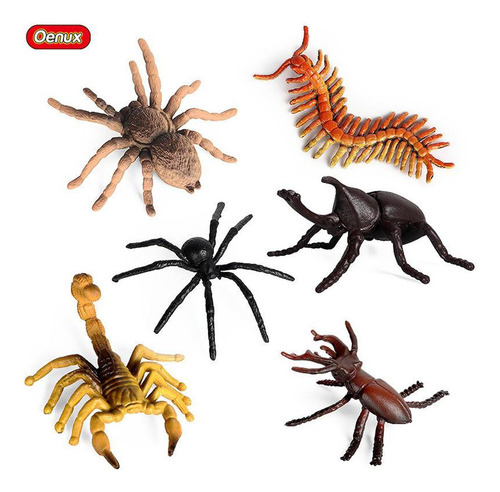 2 X 6 Piezas Figuras De Insectos Realistas Juguetes Figuras