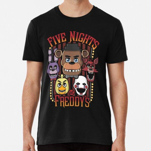 Remera Five Nights At Freddy_s Pizzeria Multi-carácter Algod