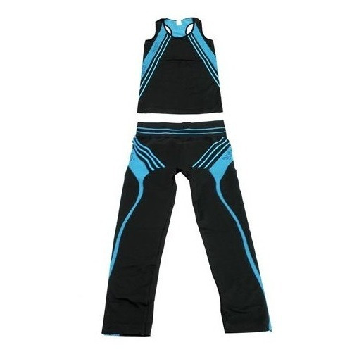 Conjunto Calza Entera + Top Ideal Running Gym Yoga