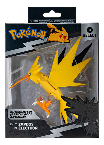Pokémon Boneco Super Articulada De 15 Cm Do Zapdos