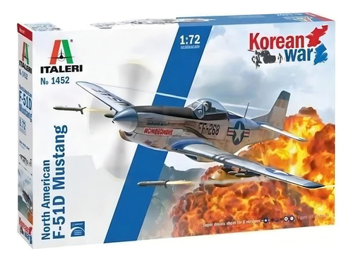 Mustang Avion Italeri 1452 P51 para construir um kit de modelo 1/72