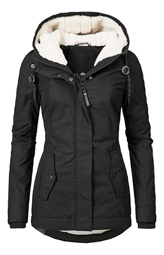 Chaqueta Abrigada C Coat Para Mujer, Ropa De Abrigo Con Forr