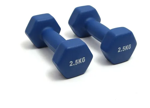 Par De Mancuernas Forradas De 2.5 Kg Cuotas sin inter s