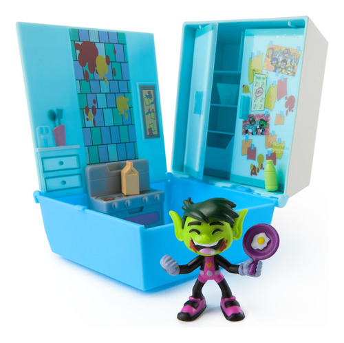 Caos En La Cocina, Dis-play Set Con Beast Boy Y Cyborg