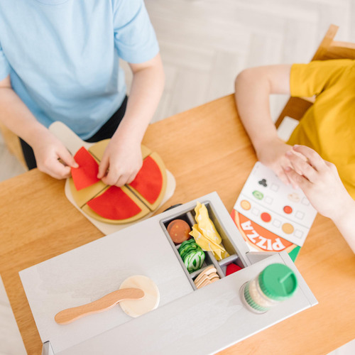 Set Pizza Counter Play Melissa & Doug Top & Bake, 41 Unidade