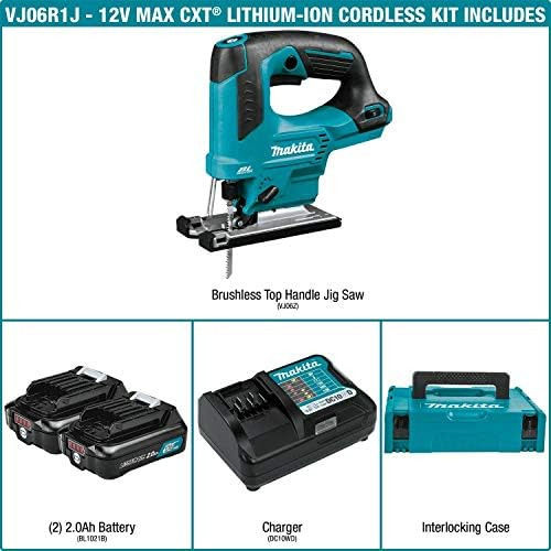 Makita Vj06r1j 2.0ah 12v Max Cxt Kit De Sierra Con Mango Sup