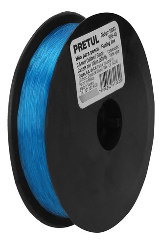 Hilo De Pesca, Rollo 100 M, Calibre 0.40 Mm, Pretul 27061