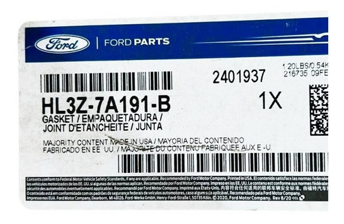Junta Carter Câmbio Mustang 2019 Original Hl3z7a191b