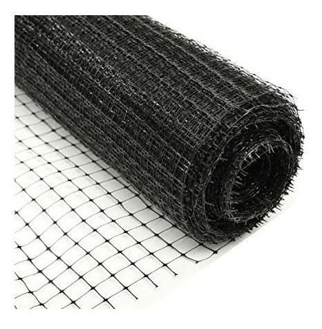 Imagen 2 de 2 de Malla Antipájaros Negra 4 Mts X 250 Mts Trazado 15mm X 17mm