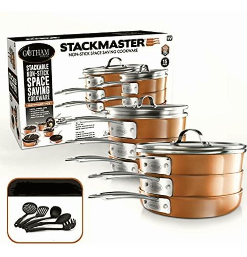 Gotham Steel 2741 Stackmaster Batería De Cocina (tamaño