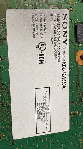 Main Sony Kdl-42w650a (Usado)