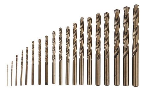 Juego De Brocas Helicoidales, 19 Unidades, M35, Con Contenid