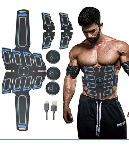 8 Pads Rechargeable Electric Abdominal Toning Belt