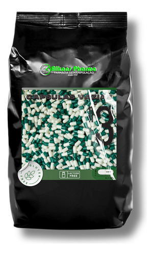 Cápsula Vazia Tamanho 3 - 1000 Cápsulas Verde/branca Sabor Baunilha