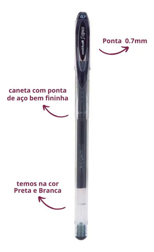 Caneta Uni Ball 0.7mm Contorno Adesivo De Unha Microblading