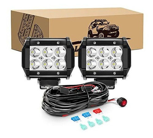 Barra De Luz - Gooacc 2pcs 18w Led Pods Spot Light Bar Luz A