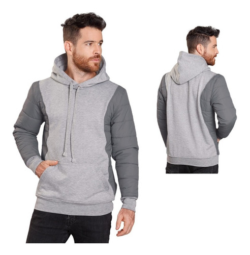 Imagen 2 de 4 de Buzo Buso Saco Hombre Con Capota Hoodie Liviano Premium