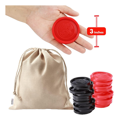 Juego De Checkers Jumbo Mat Y Gigante Tic Tac Toe 3-in-1 Set