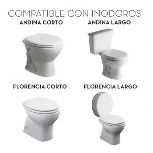 Imagen 2 de 10 de Tapa Asiento De Inodoro Ferrum Plastica Polipropileno Lineas