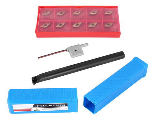 12 Insertos De Carburo Dcmt0702 Y Barra De Mandrinado S12m-s