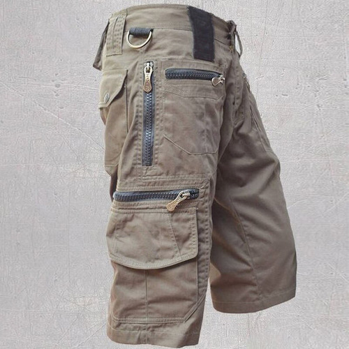 Pantalones Cortos Tipo Cargo De Holgado Algodón Para Hombre