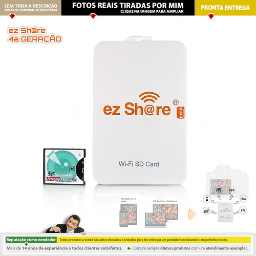 Imagem 3 de 9 de Adaptador Sd Para Cf + Sd Wifi 32gb Ez Share 4a Geração | C2