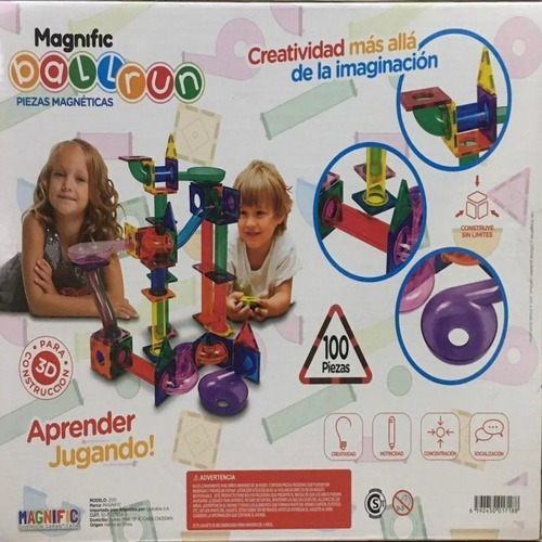 Imagen 2 de 10 de Laberinto Magnetico De Bolitas Creatividad Magnific Jeg 2051