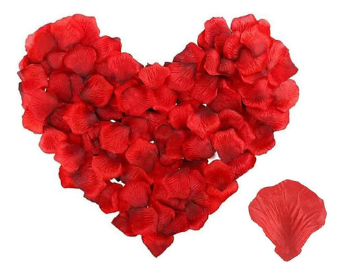 Hi, 2000 Pétalos De Rosa Artificiales De Seda Rojo Y Blanco