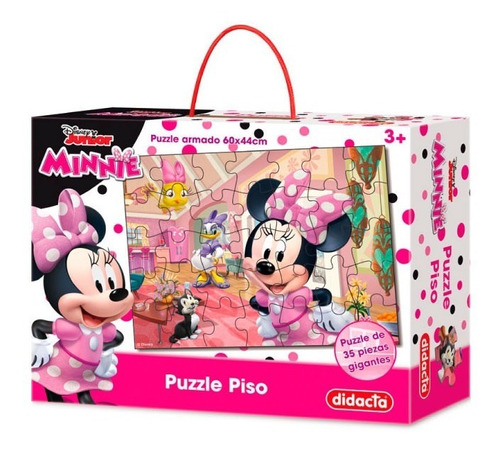 Puzzle Piso Minnie 35 Piezas - Juego De Mesa - Vamos A Jugar