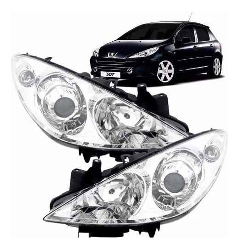 Imagen 3 de 5 de Juego De 2 Opticas Peugeot 307 2.0 Hdi Linea Nueva 2006-2013