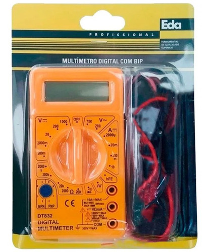 Imagem 3 de 5 de Multimetro Portatil Digital Medidor De Voltagem Eda 8pj