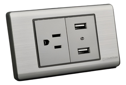 Toma Corriente Puerto Usb 2.1a Elite Plata 15a Lumistar