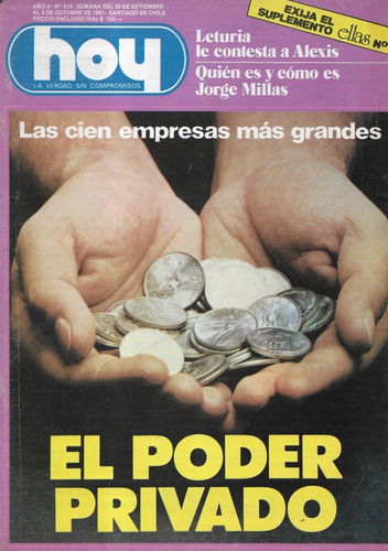 Revista Hoy N° 219 / 6 Octubre 1981 / Empresas Poder Privado
